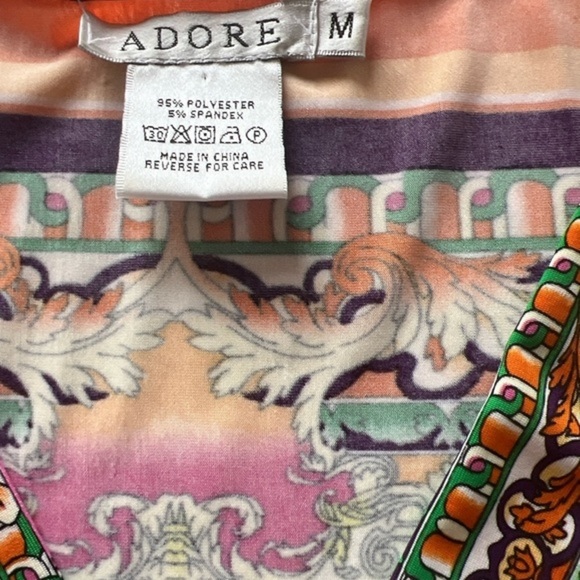 Adore Shift Dress Womens Size Medium Pullover  V Neck 3/4 Sleeve!! (D) - Picture 4 of 5